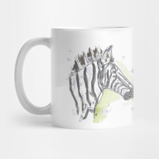 Zebra line drawing. Mug